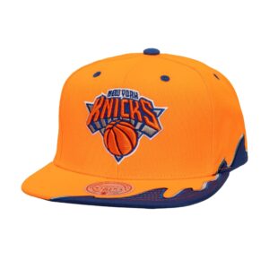 Mitchell & Ness Rising Tide Snapback New York Knicks Baseball Cap Orange 766717