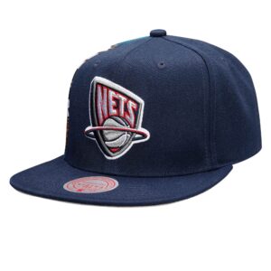 Mitchell & Ness Slam Side Cropped Snapback HWC New Jersey Nets Kenyon Martin Baseball Cap Blue 761191