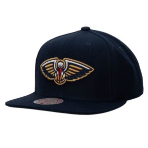 Mitchell & Ness Team Ground 2.0 Snapback New Orleans Pelicans Cap Black 764009