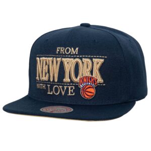 Mitchell & Ness With Love Snapback HWC New York Knicks Baseball Cap Blue 766972