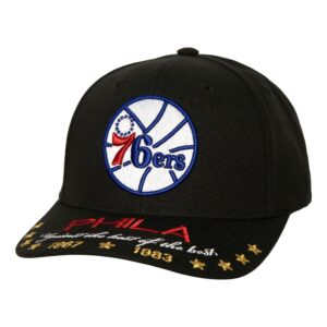 Mitchell & Ness Against The Best Pro Snapback HWC Philadelphia 76ers Baseball Cap Black 770235