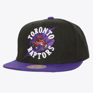 Baseball Cap Mitchell & Ness Black Toronto Raptors Hardwood Classics Circle Splash Snapback Hat Black 771946