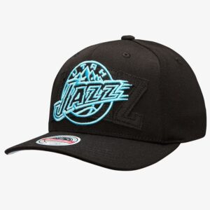 Mitchell & Ness Black Utah Jazz Hardwood Classics Triple-Double Classic Snapback Hat Black 772040