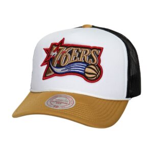 Mitchell & Ness Blocker Trucker HWC Philadelphia 76ers Cap White 769231