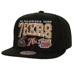 Mitchell & Ness Champ Stack Snapback HWC Philadelphia 76ers Baseball Cap Green 769921