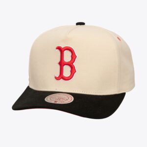 Mitchell & Ness Cream Boston Red Sox Overspray Pro Crown Snapback Hat Cream 772407