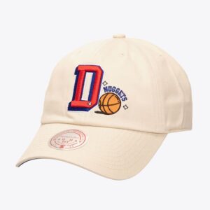 Baseball Cap Mitchell & Ness Cream Denver Nuggets Hardwood Classics Swagger Adjustable Hat Cream 772336