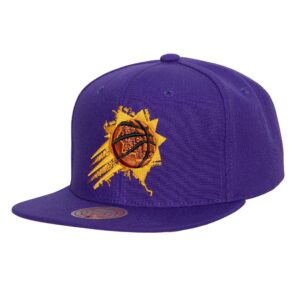 Mitchell & Ness Embroidery Glitch Snapback Phoenix Suns Baseball Cap Violet 770655