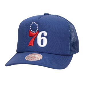 Mitchell & Ness Evergreen Trucker Snapback Philadelphia 76ers Cap Blue 769227