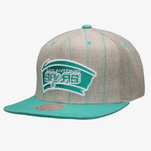 Baseball Cap Mitchell & Ness Gray San Antonio Spurs Hardwood Classics Pin Pop Snapback Hat Grey 771423