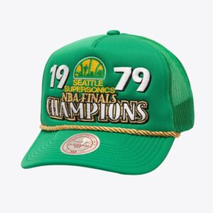 Mitchell & Ness Green Seattle SuperSonics Hardwood Classics Golden Champs Trucker Hat Green 771458