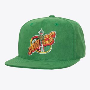 Mitchell & Ness Green Seattle SuperSonics Hardwood Classics Sweet Suede Snapback Hat Green 771454