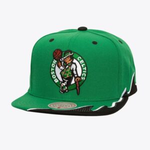 Mitchell & Ness Kelly Green Boston Celtics Rising Tide OG Snapback Hat Pink 772305