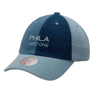 Mitchell & Ness My Towns Lapstone Strapback Philadelphia 76ers Baseball Cap Grey 770431