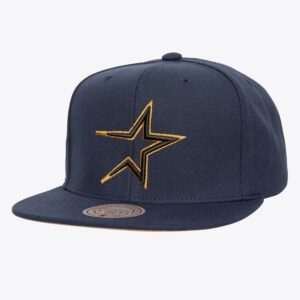 Mitchell & Ness Navy Houston Astros Cooperstown Collection Logo Eclipse OG Snapback Hat Blue 772221