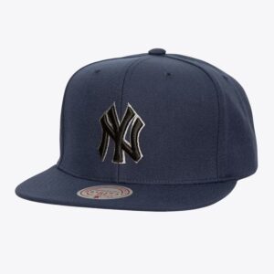 Mitchell & Ness Navy New York Yankees Logo Eclipse OG Snapback Hat Blue 772226