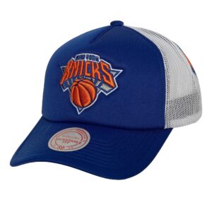 Mitchell & Ness Off The Backboard Trucker Snapback New York Knicks Baseball Cap Blue 768421