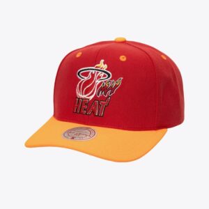 Mitchell & Ness Red Miami Heat Hardwood Classics All In 2.0 Pro Crown Snapback Hat Red 772087