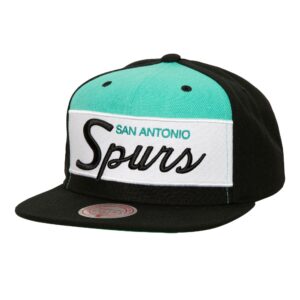 Mitchell & Ness Retro Sport Snapback HWC San Antonio Spurs Baseball Cap Black/Turquoise 771222