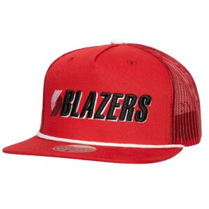 Mitchell & Ness Roper Trucker HWC Portland Trail Blazers Baseball Cap Red 770816