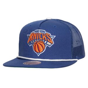 Mitchell & Ness Roper Trucker New York Knicks Baseball Cap Blue 768429