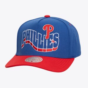 Mitchell & Ness Royal Philadelphia Phillies Wavy Pro Crown Snapback Hat Blue 772345