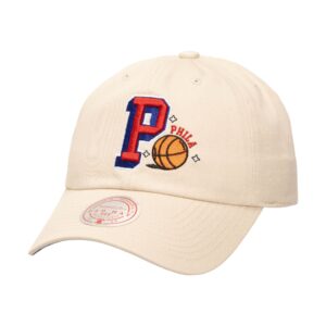 Mitchell & Ness S Swagger Strapback HWC Philadelphia 76ers Baseball Cap Beige 770422