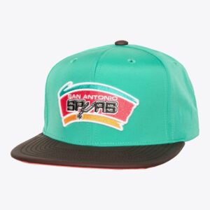 Mitchell & Ness San Antonio Spurs Hardwood Classics Heat Up Snapback Hat Turquoise 771394