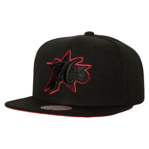 Mitchell & Ness TC Bottoms Snapback HWC Philadelphia 76ers Baseball Cap Black 770150