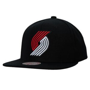 Mitchell & Ness Team Ground 2.0 Snapback Portland Trail Blazers Cap Black 770782