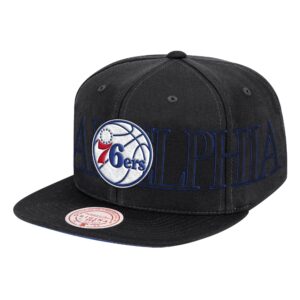 Mitchell & Ness Winner Circle Snapback Philadelphia 76ers Baseball Cap Black 770176