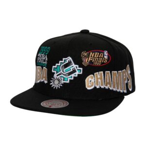 Mitchell & Ness World Champs Snapback HWC San Antonio Spurs Baseball Cap Black 771155