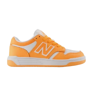 New Balance 480 Little Kid Wide 'Hot Mango' Sneakers Hot Mango/White PSB480HM W