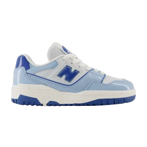 New Balance 550 Little Kid 'Patent Leather Pack – Chrome Blue 'Chrome blue/Quartz gray PSB550KE