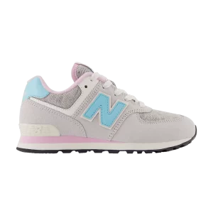 New Balance 574 Little Kid 'Brighton Gray Summer Aqua' Sneakers Brighton Grey/Summer Aqua/Lilac Cloud PC574NB1