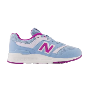 New Balance 997H Little Kid Wide 'Blue Purple Punch' Sneakers Cyan/Purple Punch PR997HRD W