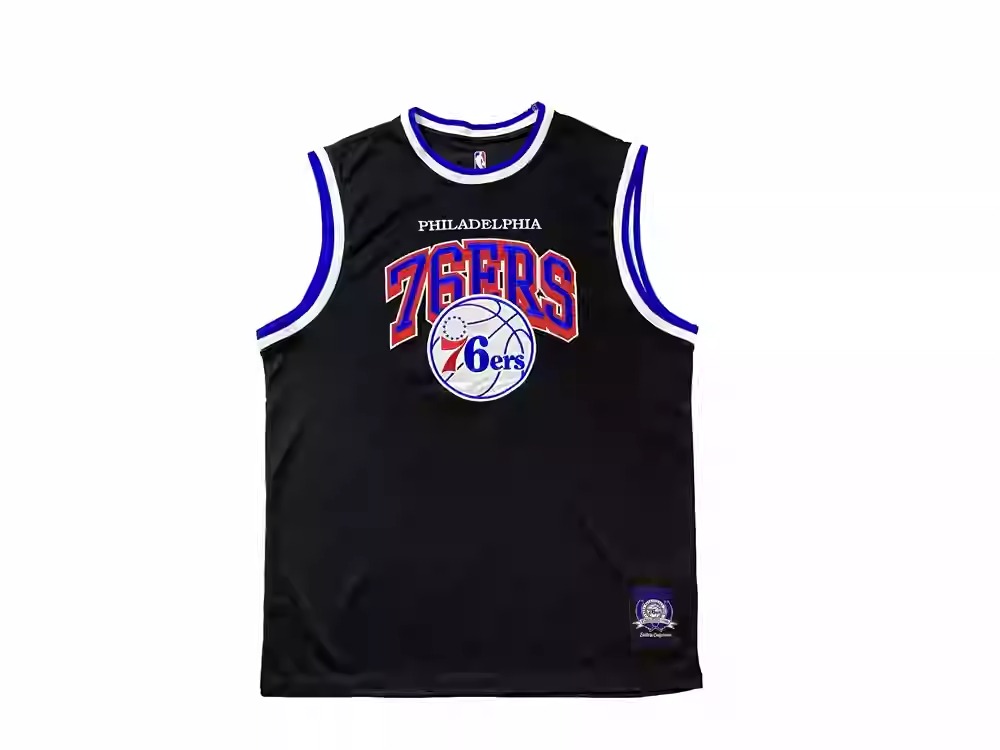 Buck Up Philadelphia 76ers Black Jersey Blue 1132495