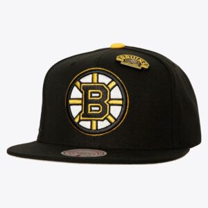 Mitchell & Ness Black Boston Bruins 100th Anniversary Snapback Hat Black 1069767