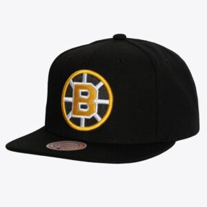 Mitchell & Ness Black Boston Bruins Alternate Flip Snapback Hat Black 1069052