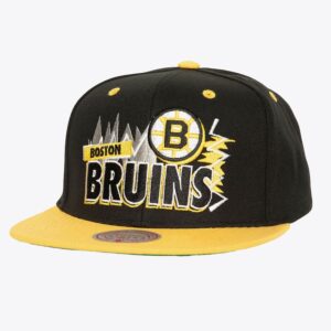 Mitchell & Ness Black Boston Bruins Buzz Vintage Snapback Hat Black 1069854