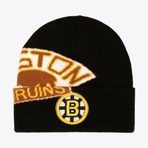 Mitchell & Ness Black Boston Bruins Cricket Vintage Cuffed Knit Hat Black 1071493