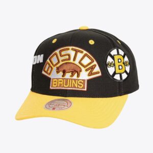 Mitchell & Ness Black Boston Bruins Overbite Pro Vintage Snapback Hat Black 1070283