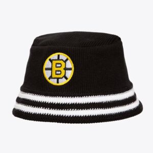 Panama Mitchell & Ness Black Boston Bruins Vintage Hockey Knucket Bucket Hat Black 1071545