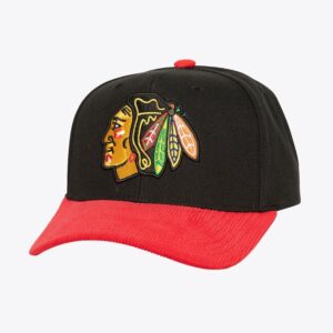 Mitchell & Ness Black Chicago Blackhawks Cord Pro Snapback Hat Black 1089805