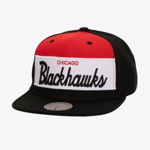 Baseball Cap Mitchell & Ness Black Chicago Blackhawks Retro Sport Snapback Hat Black 1089755