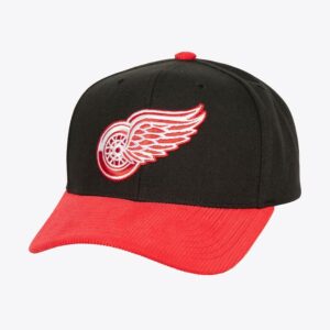 Baseball Cap Mitchell & Ness Black Detroit Red Wings Cord Pro Snapback Hat Black 1112245