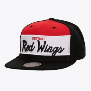 Baseball Cap Mitchell & Ness Black Detroit Red Wings Retro Sport Vintage Snapback Hat Black 1112201