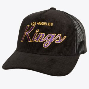 Baseball Cap Mitchell & Ness Black Los Angeles Kings Times Up Trucker Adjustable Hat Black 1170232