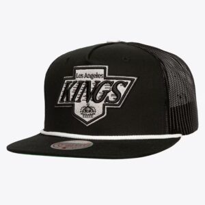 Baseball Cap Mitchell & Ness Black Los Angeles Kings Vintage Roper Trucker Adjustable Hat Red 1170237