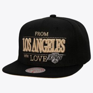 Mitchell & Ness Black Los Angeles Kings With Love Snapback Hat Black 1163563